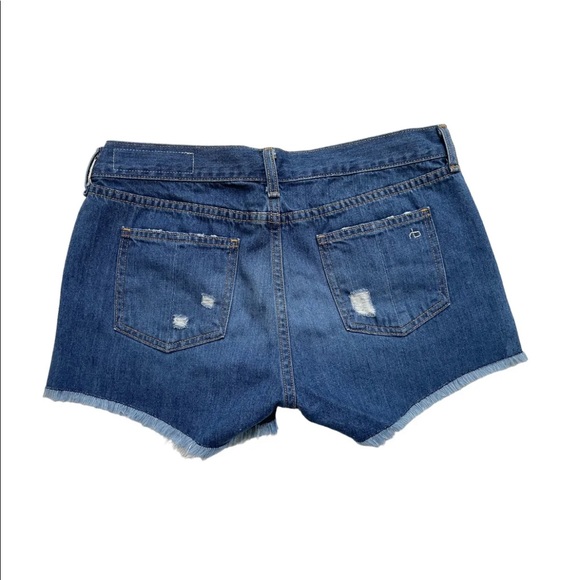Rag & Bone Distressed Blue Denim Womens Shorts Sz 27 - Picture 2 of 5